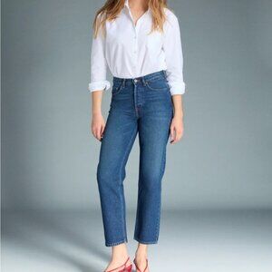 Rouje Sz 24 Marais Denim Straight Leg Classic Denim Jeans